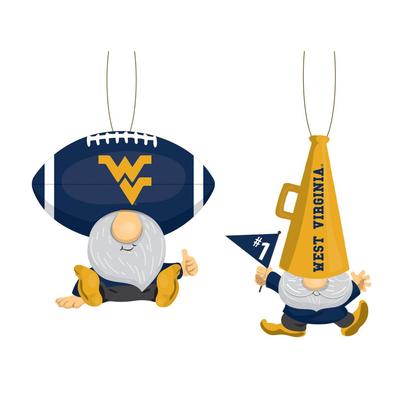 West Virginia 2-Piece Gnome Fan Ornaments