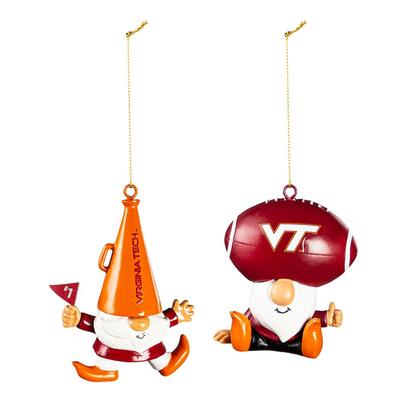 Virginia Tech 2-Piece Gnome Fan Ornaments