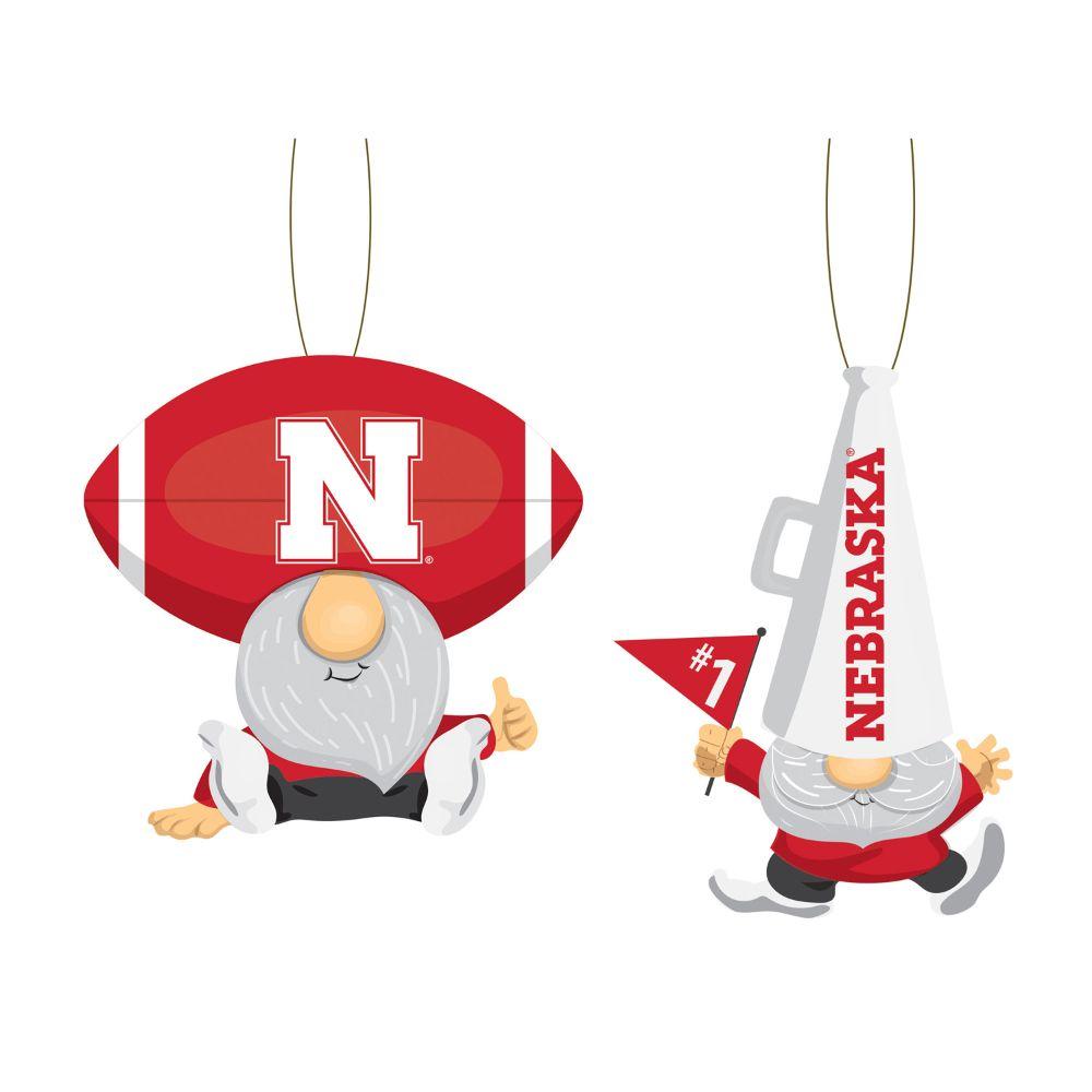  Nebraska 2- Piece Gnome Fan Ornaments