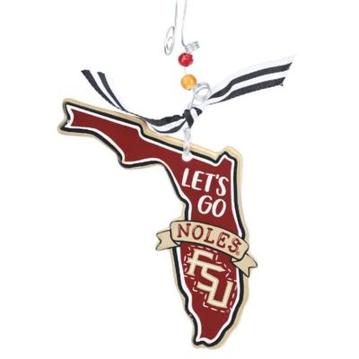 Florida State Glory Haus Let's Go Ornament