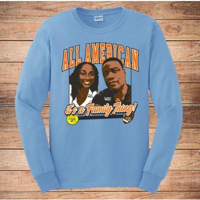 Tennessee Lady Vols Kiki Milloy and Lawyer Milloy Family Long Sleeve Tee