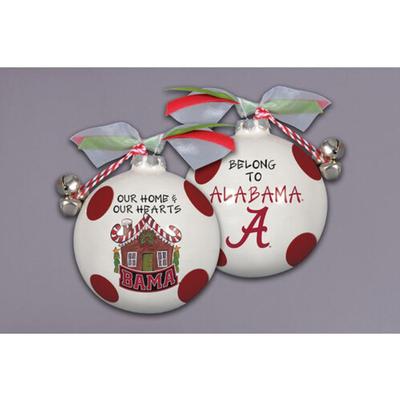 Alabama Magnolia Lane Ceramic Gingerbread House Ornament