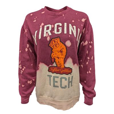 Virginia Tech Twice As Nice Faded Crewneck Pullover