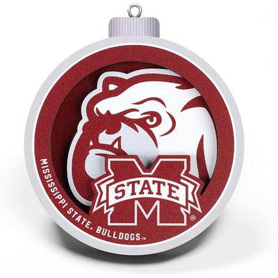 Mississippi State 3D Logo Ornament