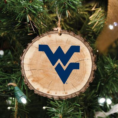 West Virginia Birch Circle Ornament