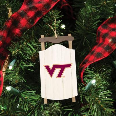 Virginia Tech Sled Ornament