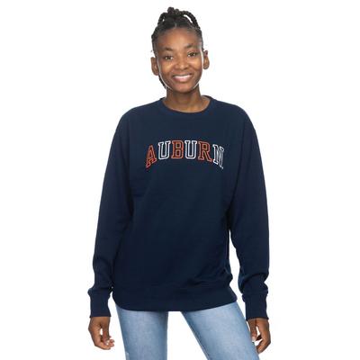 Auburn Women's Outline Arch French Terry Crew