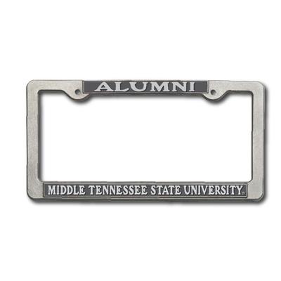 MTSU Alumni Pewter License Plate Frame