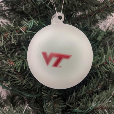 Virginia Tech Hand Blown Glass Ball Ornament