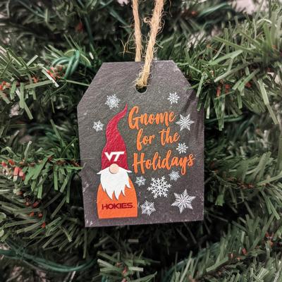 Virginia Tech Gnome For the Holidays Slate Ornament