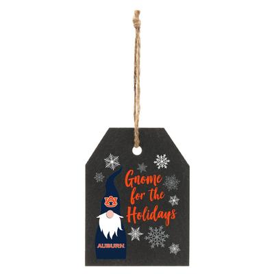 Auburn Gnome for the Holidays Slate Ornament