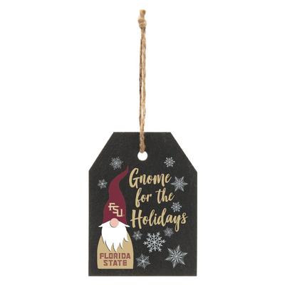 Florida State Gnome for the Holidays Slate Ornament
