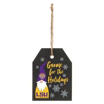 LSU Gnome for the Holidays Slate Ornament