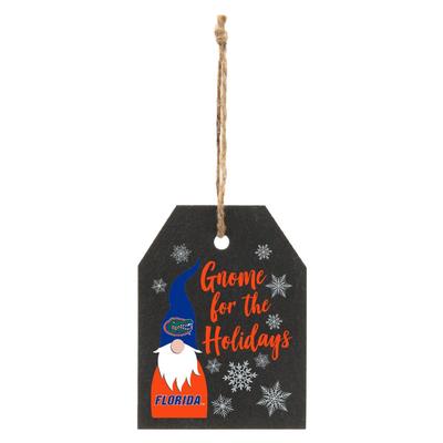 Florida Gnome for the Holidays Slate Ornament