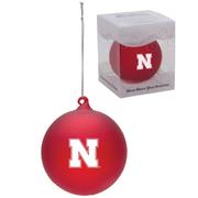  Nebraska Hand Blown Glass Ball Ornament