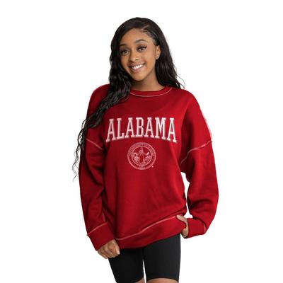 Alabama Gameday Couture Going Strong Stitch Seam Pullover