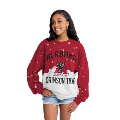 Alabama Vault Gameday Couture Twice As Nice Faded Crewneck Pullover