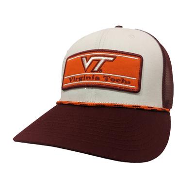 Virginia Tech Retro Bar W/ Rope Trucker Hat