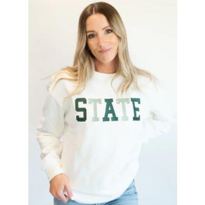 Michigan State Gameday Social Texas Embroidered Crew