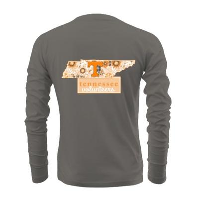 Tennessee State Floral Long Sleeve Comfort Colors Tee
