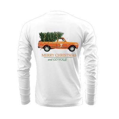 Tennessee Be Merry Holiday Truck Long Sleeve Comfort Colors Tee