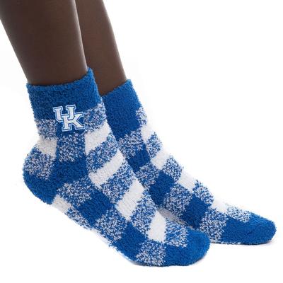 Kentucky Buffalo Check Fuzzy Socks