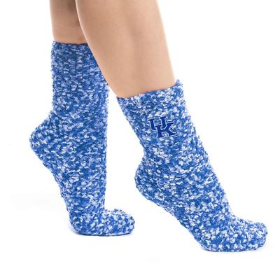 Kentucky Marbled Fuzzy Gripper Socks