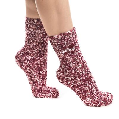Mississippi State Marbled Fuzzy Gripper Socks