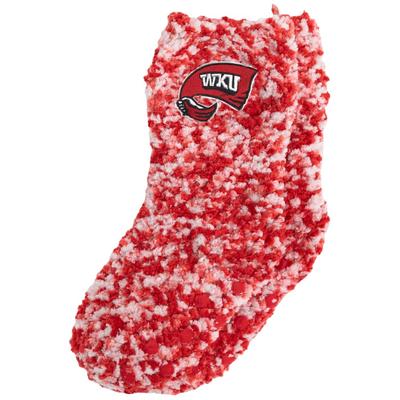 Western Kentucky YOUTH Fuzzy Marled Slipper Socks
