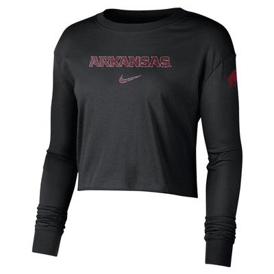 Arkansas Nike Women's Cotton Crop Tee