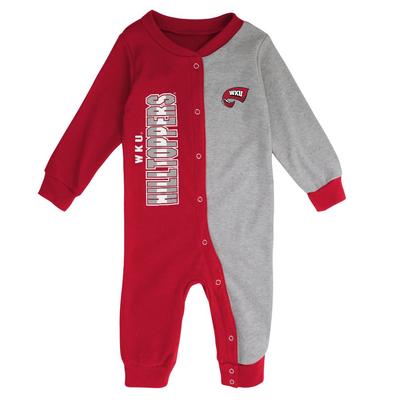 Western Kentucky Gen2 Infant Half Time Long Sleeve Snap Coverall