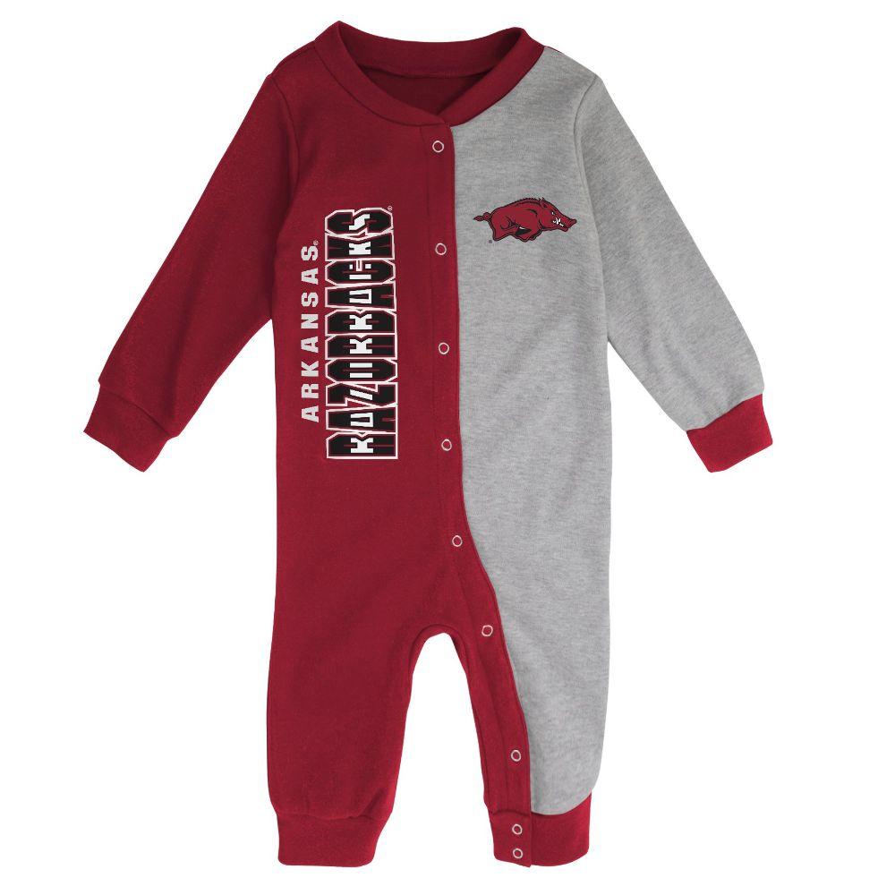 Arkansas Gen2 New Born Half Time Long Sleeve Snap Coverall