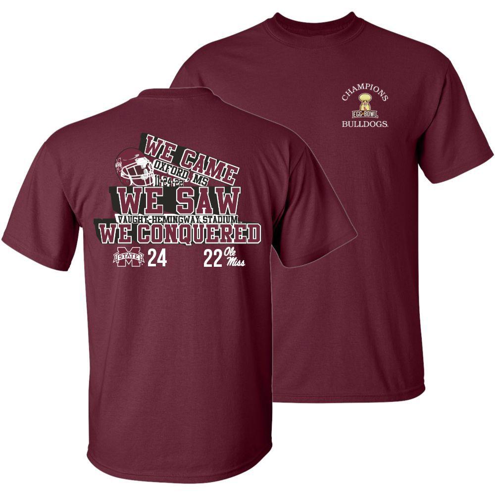  Mississippi State 2022 Egg Bowl We Conquered Score Tee