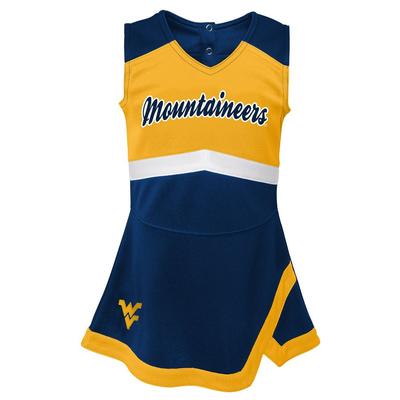 West Virginia Gen2 Kids Cheerleader 2-Piece Dress Set