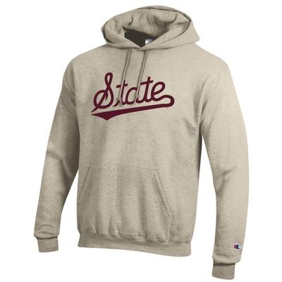 Mississippi State Champion State Script Hoodie OATMEAL
