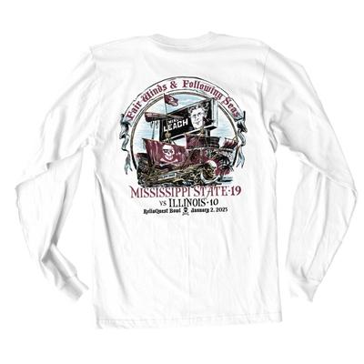 Mississippi State 2022 Reliaquest Pirate Bowl Champs Comfort Colors Long Sleeve Tee