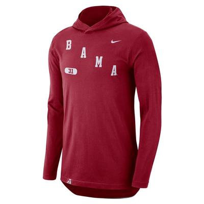 Alabama Nike Men's College Dri-Fit Wordmark T-Shirt Hoodie