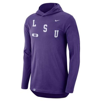 LSU Nike Men's College Dri-Fit Wordmark T-Shirt Hoodie