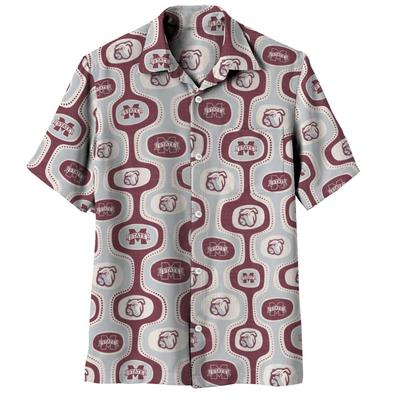 Mississippi State Wes and Willy Men's Cabana Boy Button Up Shirt
