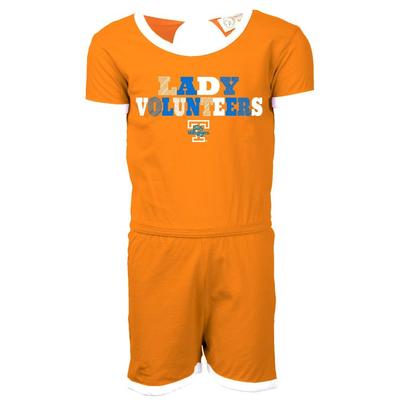 Tennessee Lady Vols Wes and Willy Toddler Ringer Romper