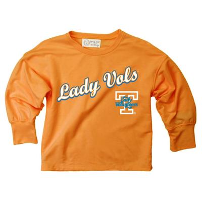 Tennessee Lady Vols Wes and Willy YOUTH Long Sleeve Soft Top