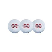  Mississippi State Wincraft Golf Ball 3 Pack