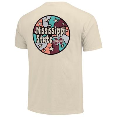 Mississippi State Retro Circle Stars Comfort Colors Tee