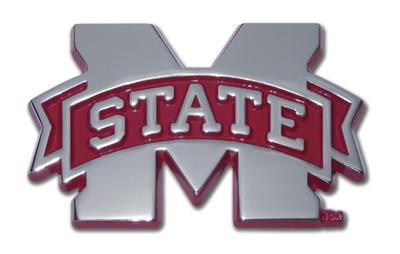 Mississippi State Color Chrome Auto Emblem