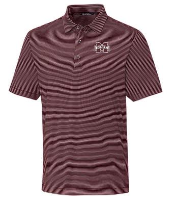 Mississippi State Cutter & Buck Forge Pencil Stripe Polo