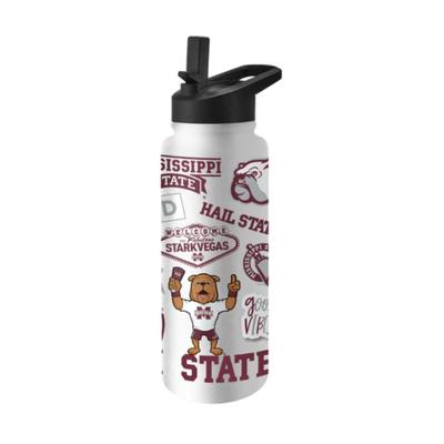 Mississippi State 34 Oz Stickers Quencher Bottle