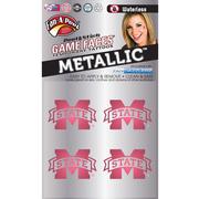  Mississippi State Metallic Waterless Face Tattoos