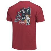  Mississippi State Mascot Script Comfort Colors Tee