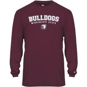  Mississippi State Badger Arch Bulldogs Over Logo Long Sleeve Tee