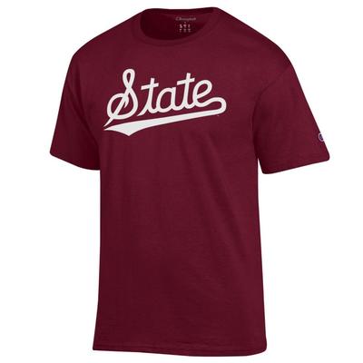 Mississippi State Champion Script State Tee